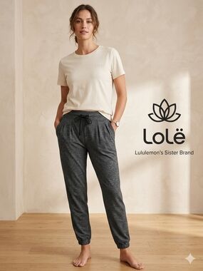 Lolë Women's Dark Gray Drawstring Jogger Pants